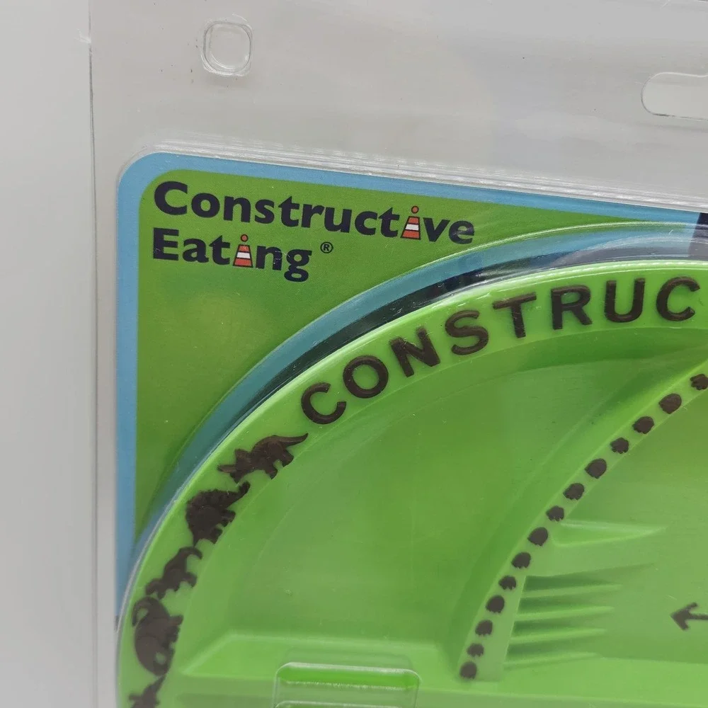 NEW Constructive Eating Plate Dinosaur Theme Feed Kids Creatively Sealed